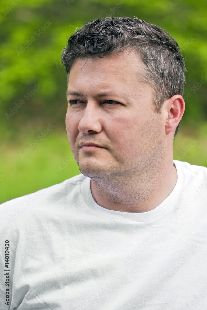 Fototapeta premium Serious looking man