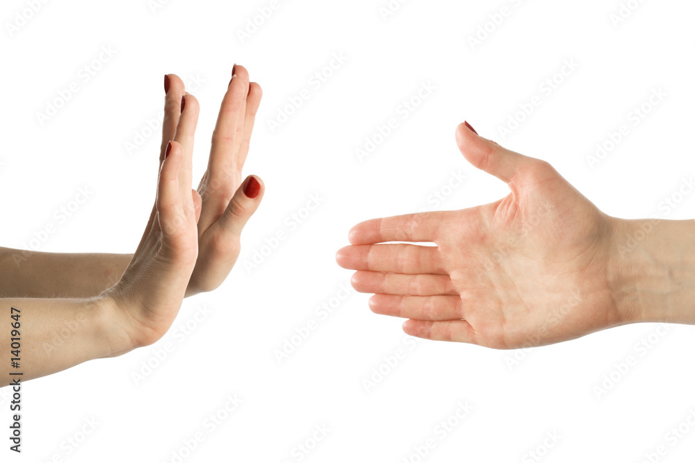 Hand with six fingers and nornal hands