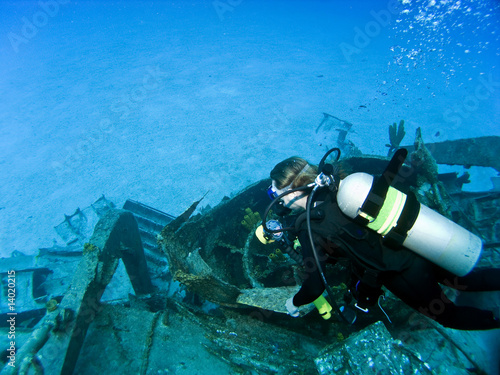 Looking Down on a Scuba Diver