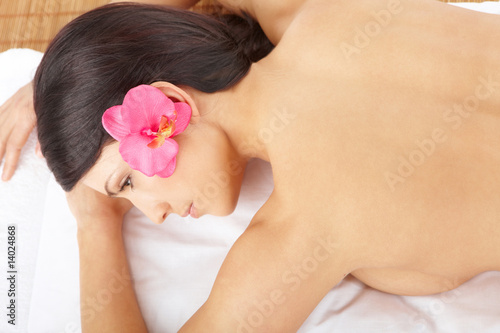 Beautiful Woman Relaxing Spa