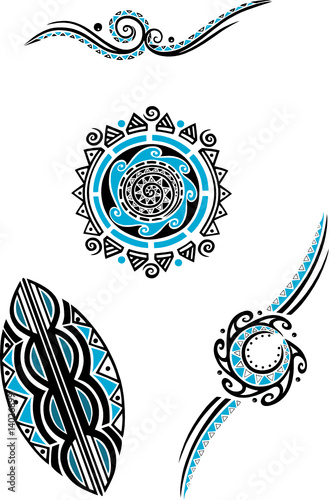 Neo Tribal, Haida Work, Set (türkis)