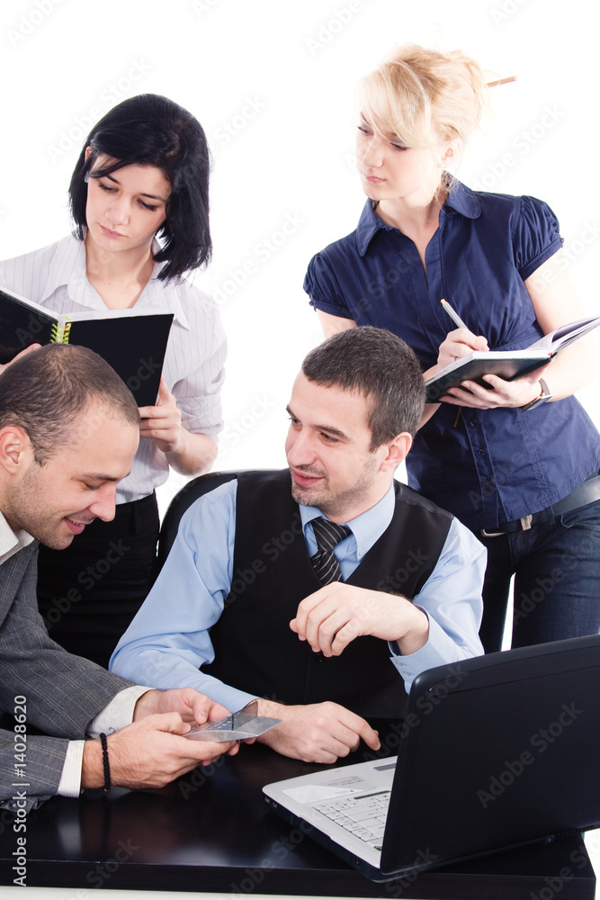 Business-team working in the office Business-team working in the office