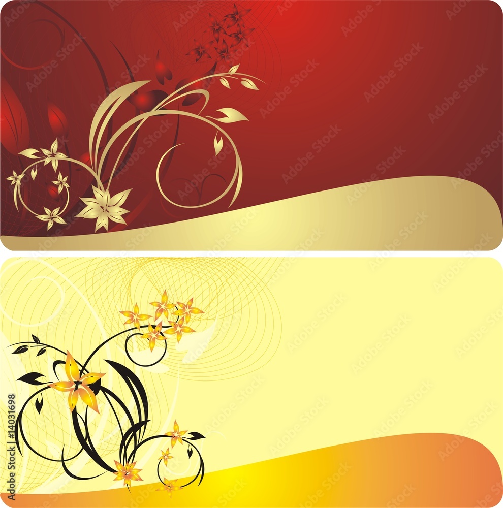 Bouquets of flowers. Decorative background for two cards. Vector Bouquets of flowers. Decorative background for two cards. Vector