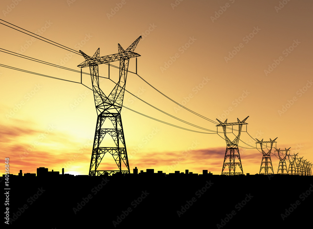 Electricity pylons