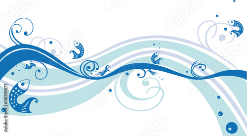 Welle, Meer, Fische
