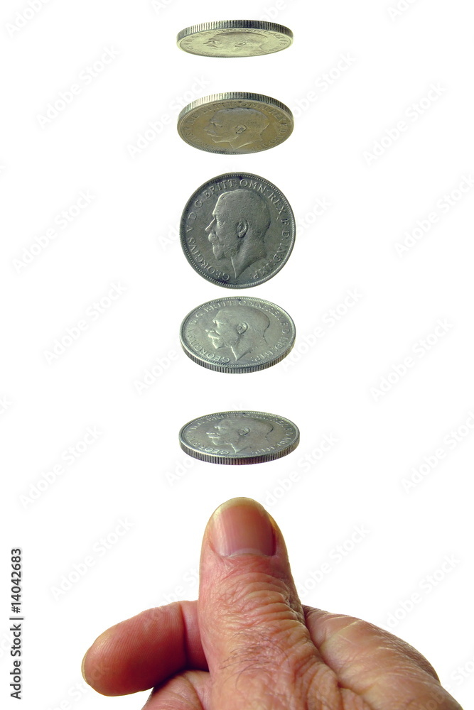 Fototapeta premium Tossing a Coin