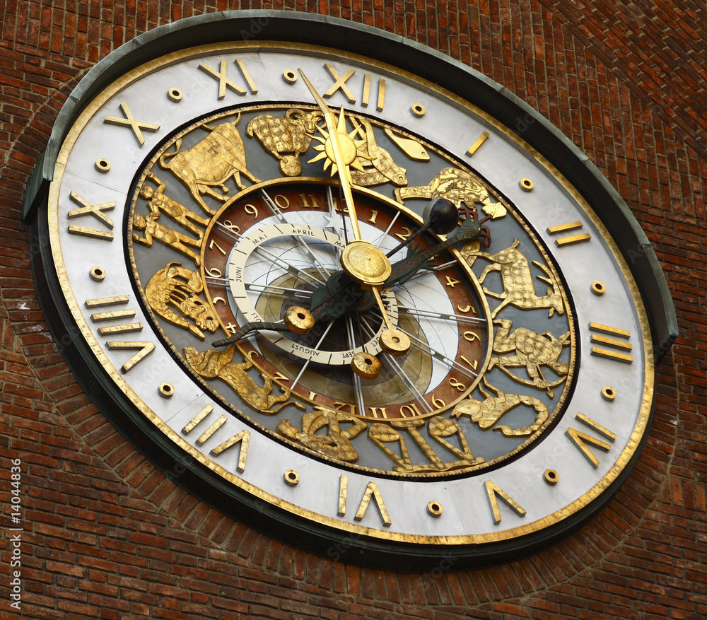 Old clock of Oslo City Hall