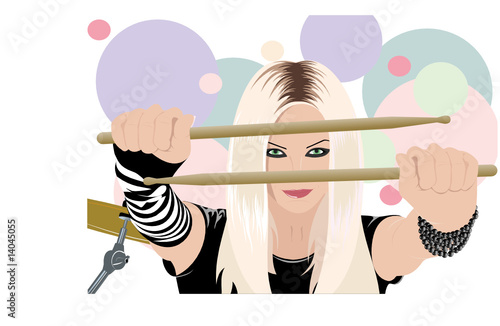 Vector series - with the beautiful blonde