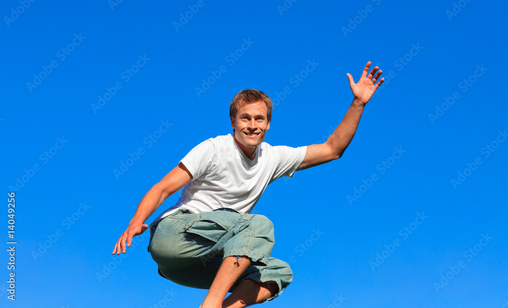 Man jumping in the air