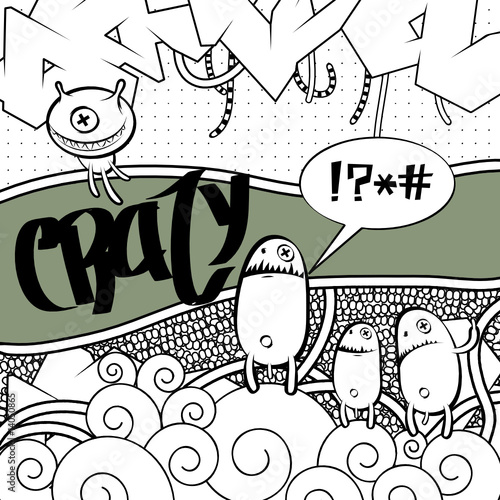 Strange graffiti image