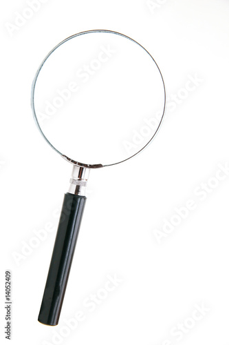 magnifier over white