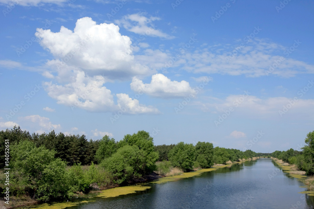 Nice clouds over river