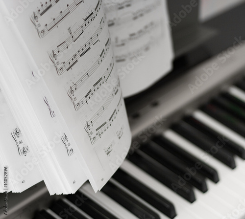 Obraz na płótnie Musical notes on composer