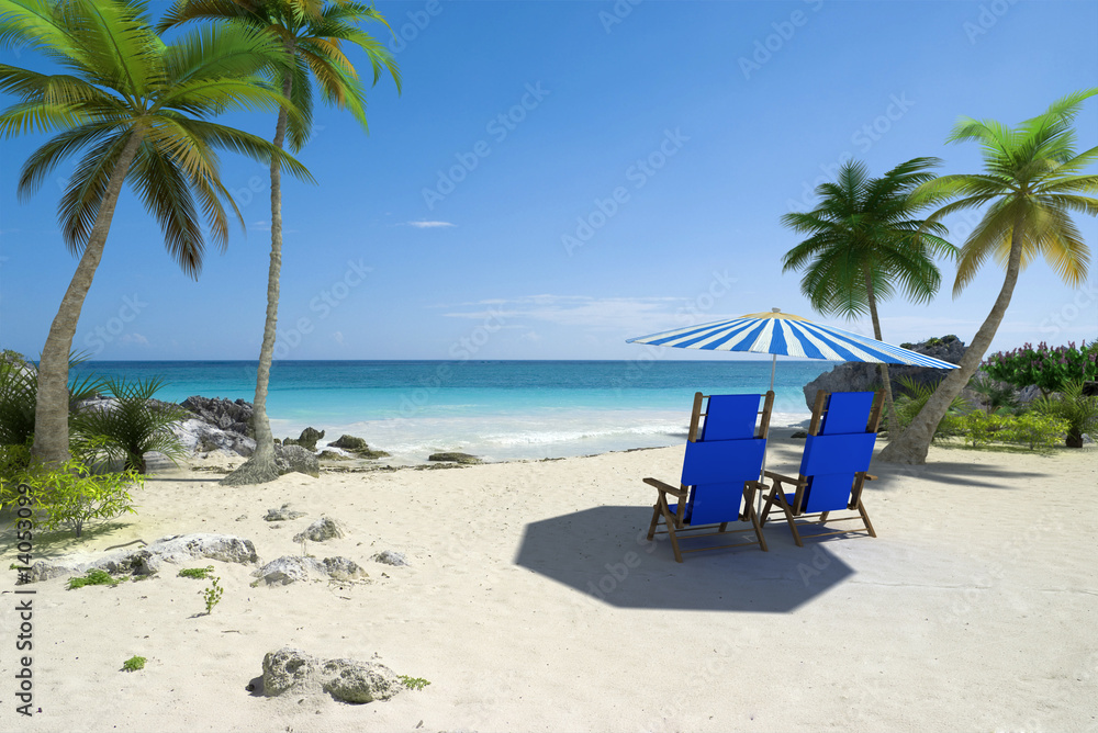 seat beach blue