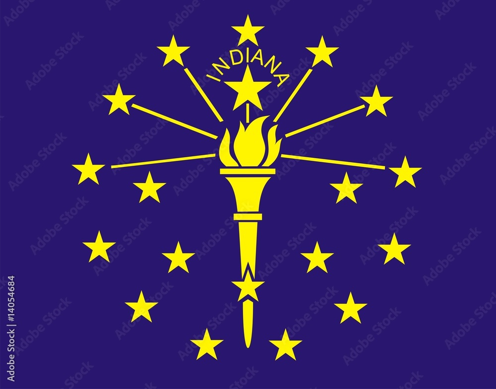 Naklejka premium Indiana Flag