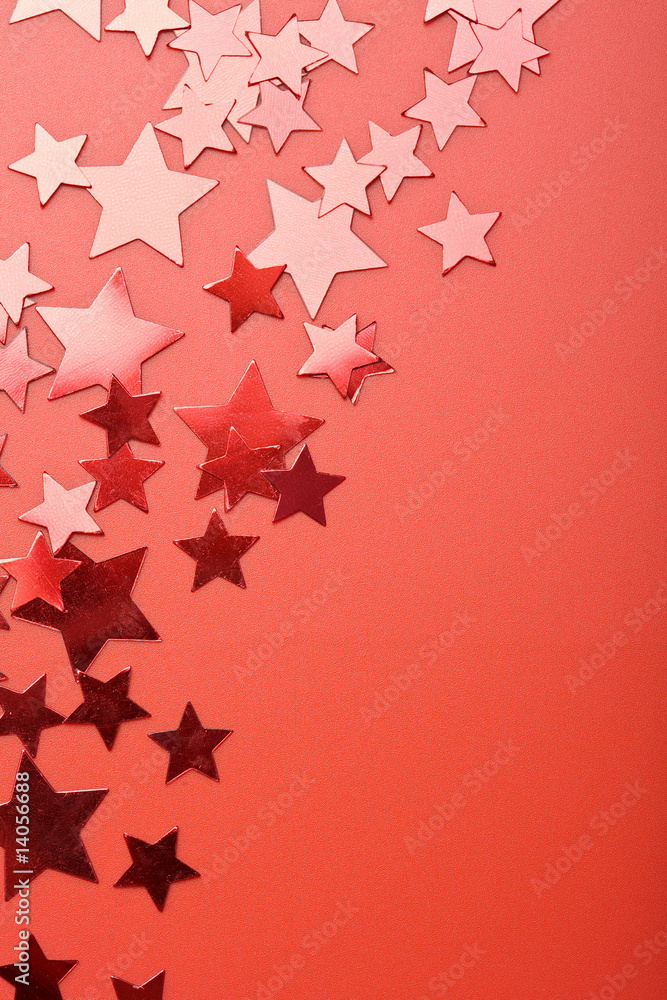 holiday red background with stars