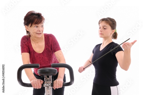 Trainer forcing to exercise