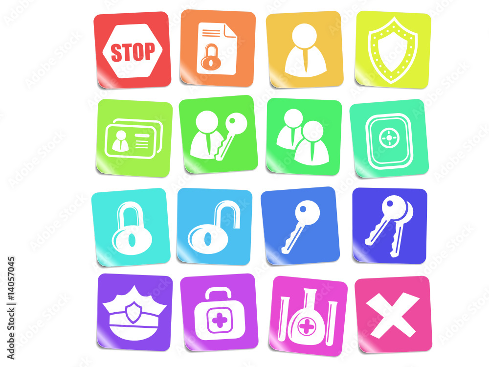 Security and antivirus vector icons Security and antivirus vector icons
