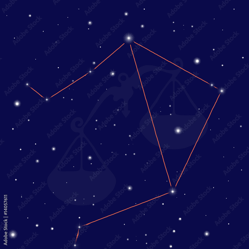 Sternzeichen Waage Stock-Illustration | Adobe Stock