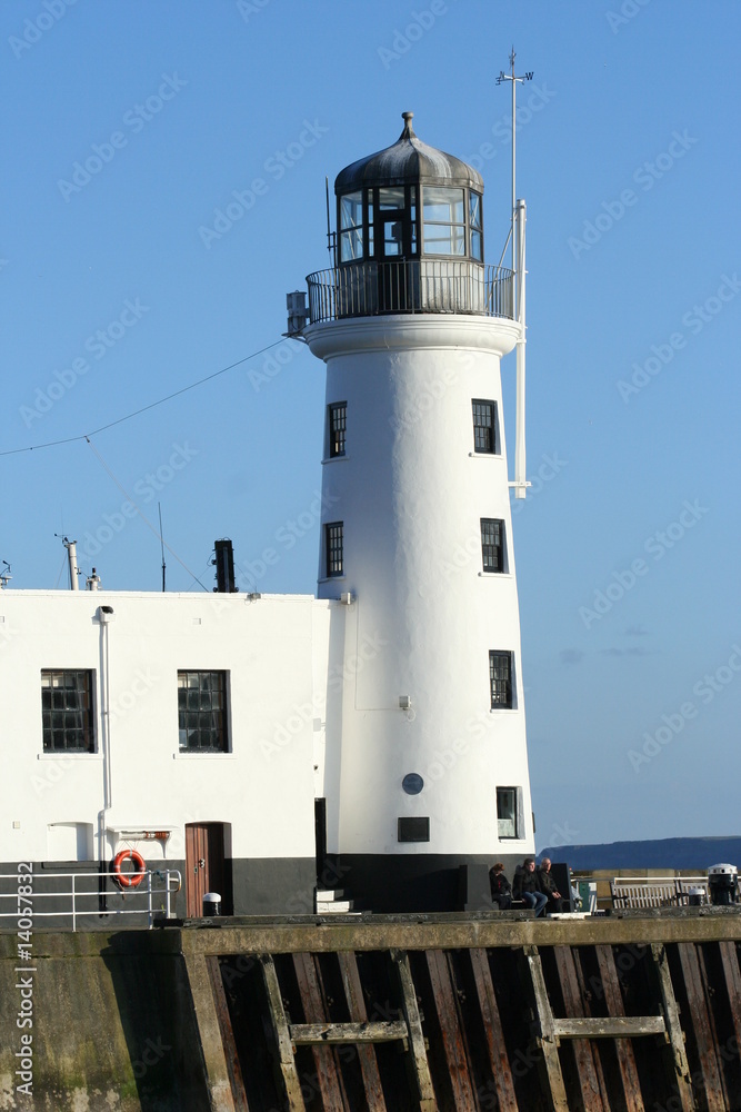 Scarborough Lighthouse in Yorkshire Great Britain