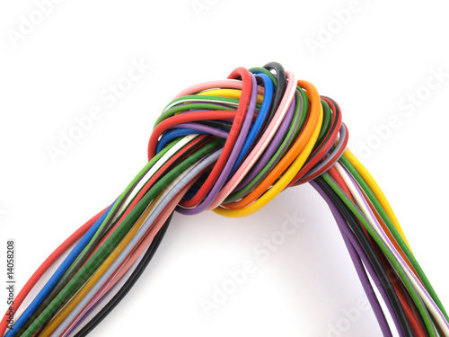 Close up of multicoloured wire