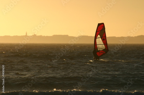 Windsurfen, Sonnenuntergang