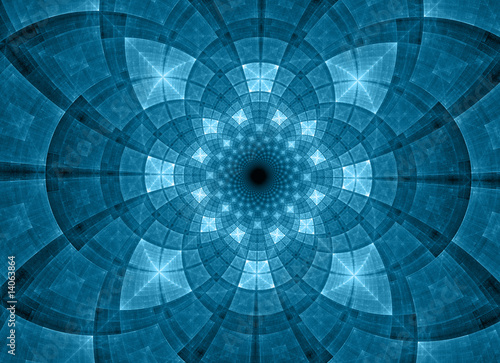 High resolution blue mosaic fractal