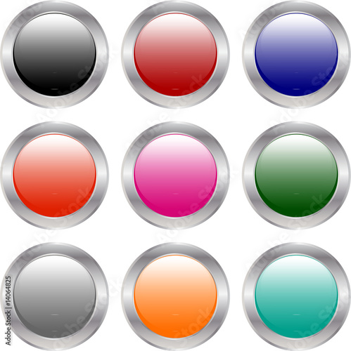 Free Download colorful glossy buttons - vector - GFXLoad