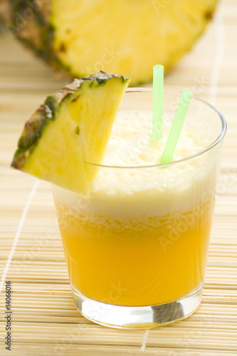 refreshing pineapple and orange milkshake