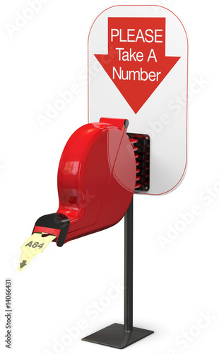 Ticket dispenser on support stand