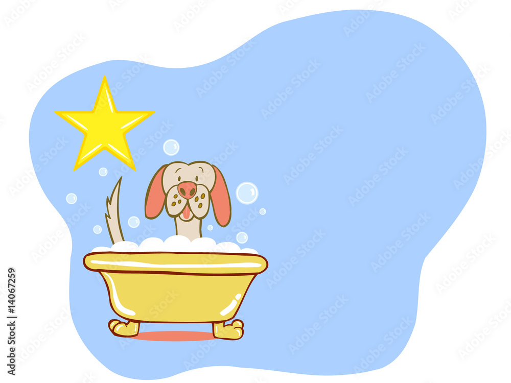 Naklejka premium Dog Bath