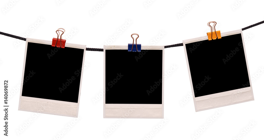 polaroid frame on a rope Stock Photo Adobe Stock