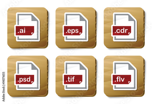 Graphics files icons | Cardboard series
