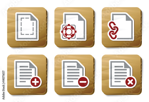 File manipulations icons | Cardboard series