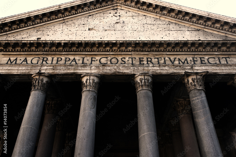 Pantheon facade in Rome