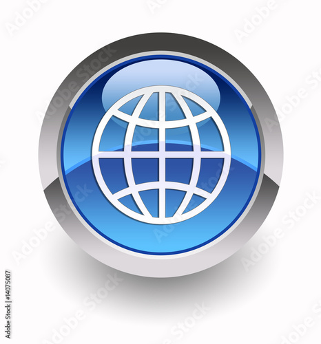 World glossy icon