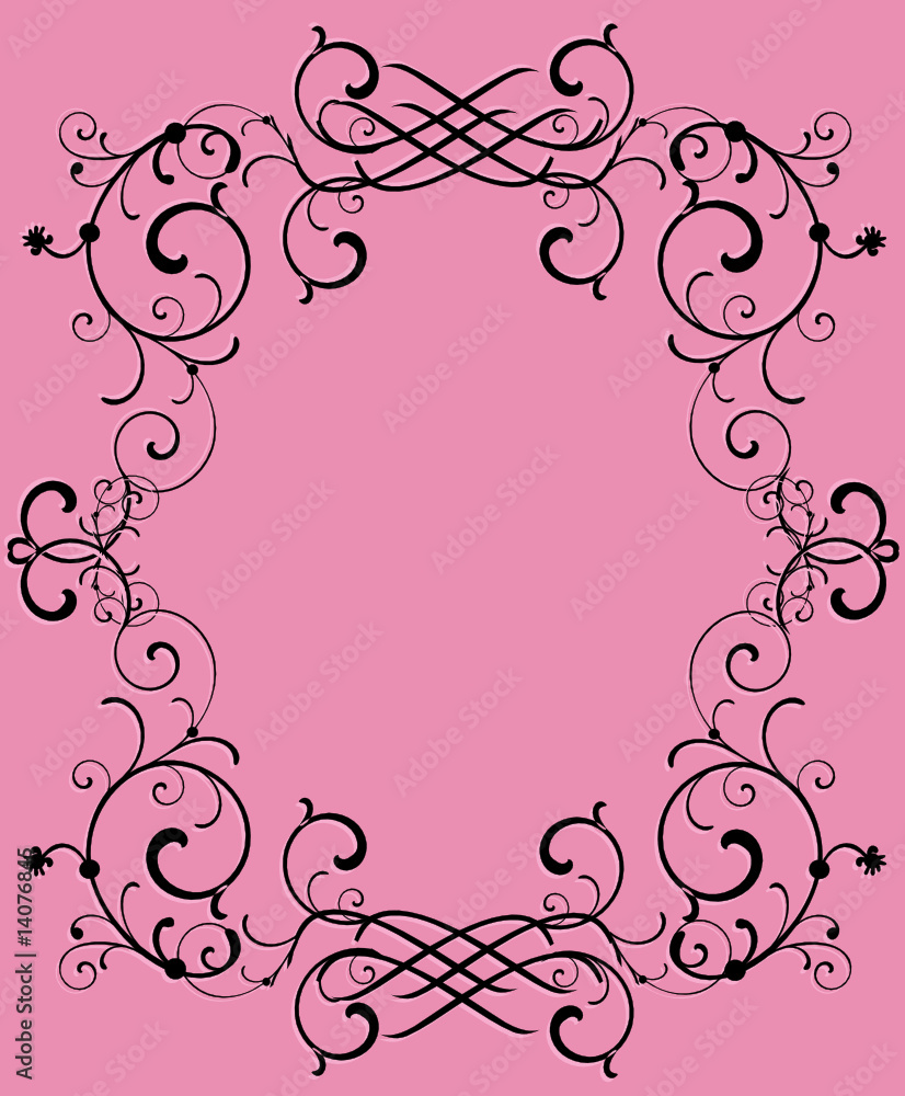 black on pink culed frame