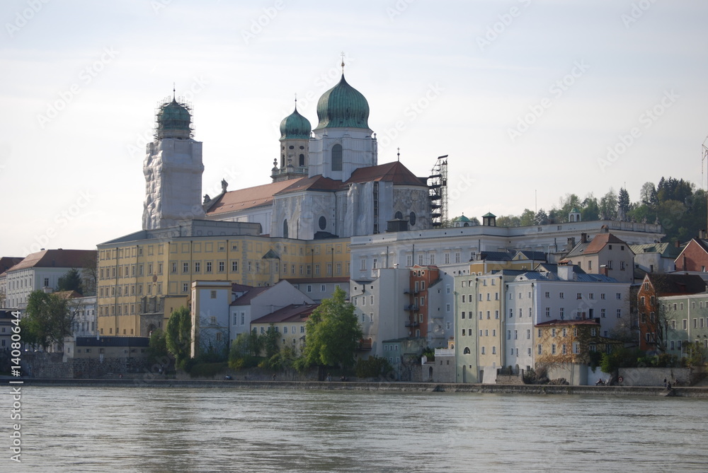 Passau - Blick von Innstadt auf Dom