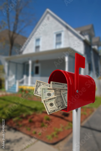 Mailbox with money photo