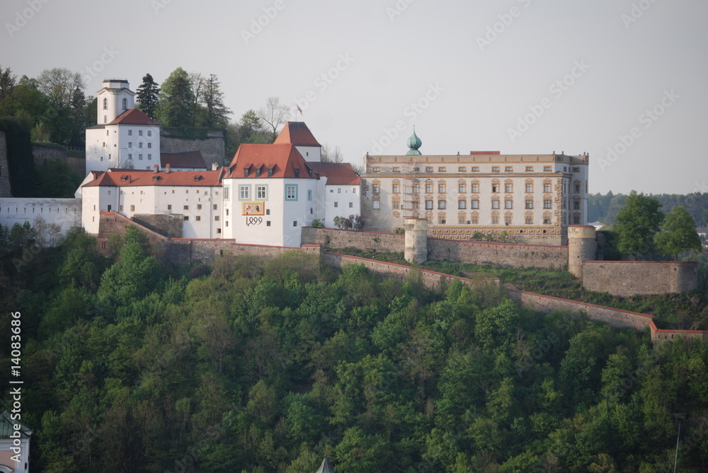 Passau - Blick von Mariahilf auf Feste Oberhaus