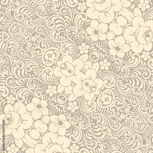 vector illustration seamless damask wallpaper  creme 