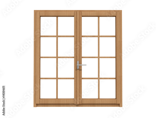 wooden windows-rendering