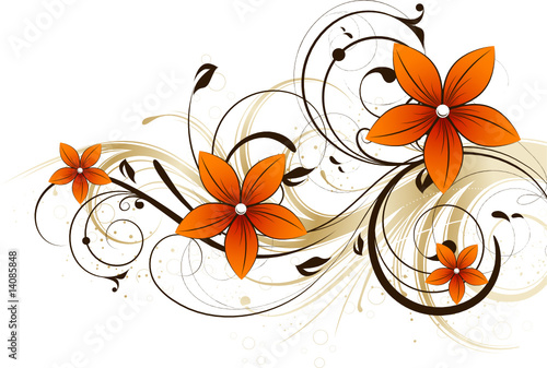 Floral abstraction for design.