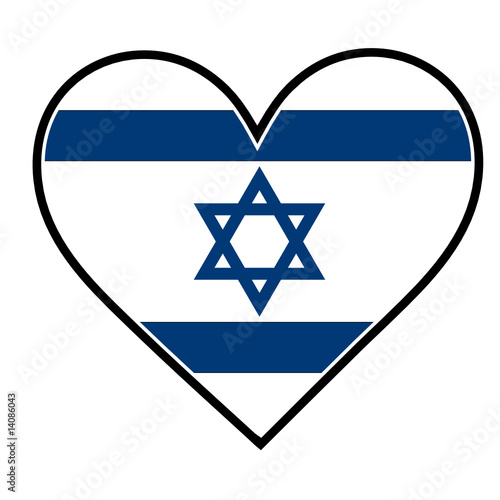 Israel Heart Flag