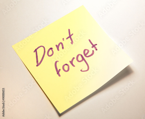Don't forget post-it note