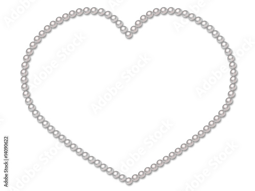 Pearl heart frame