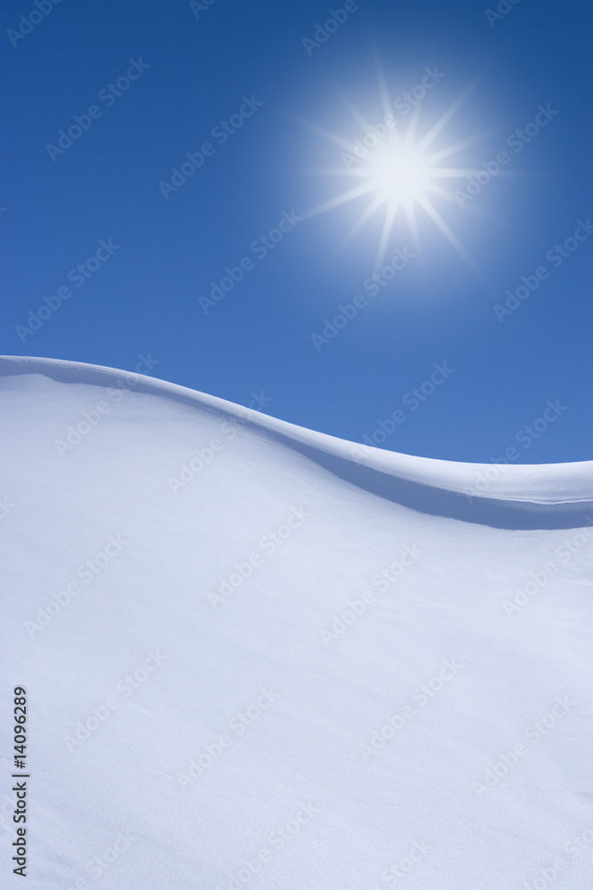 Fototapeta premium Schneewehe, Oetztal, Sonne