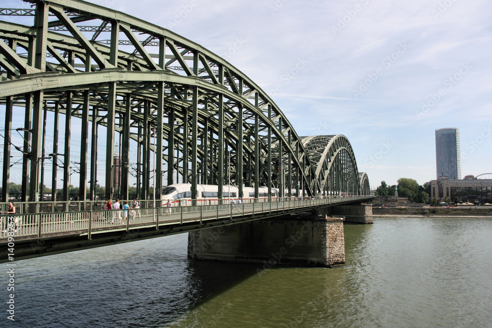 Naklejka premium Arch bridge in Koeln, Germany