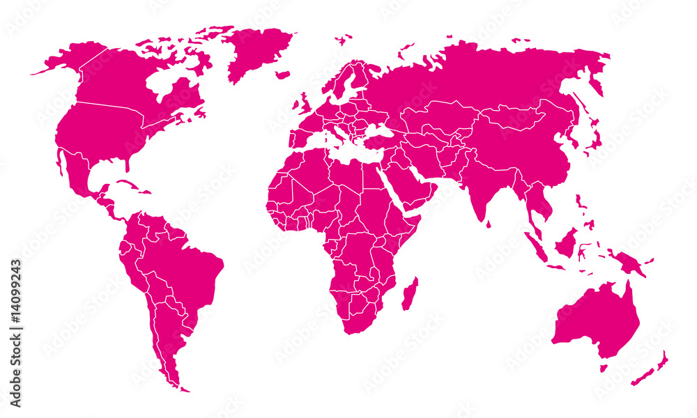 Obraz Weltkarte