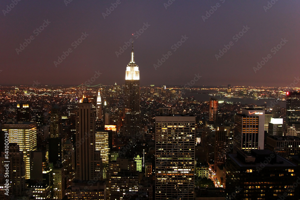 Fototapeta premium NYC de nuit_USA